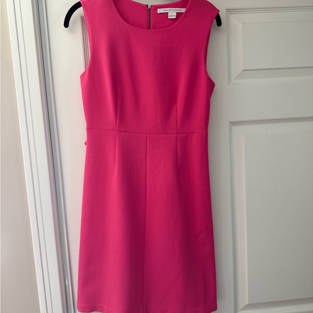 Diane Von Furstenberg Vibrant Pink Mini Dress